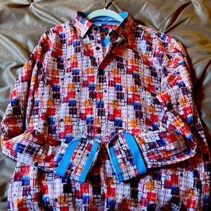 Men’s Visconti Black button down, size xl